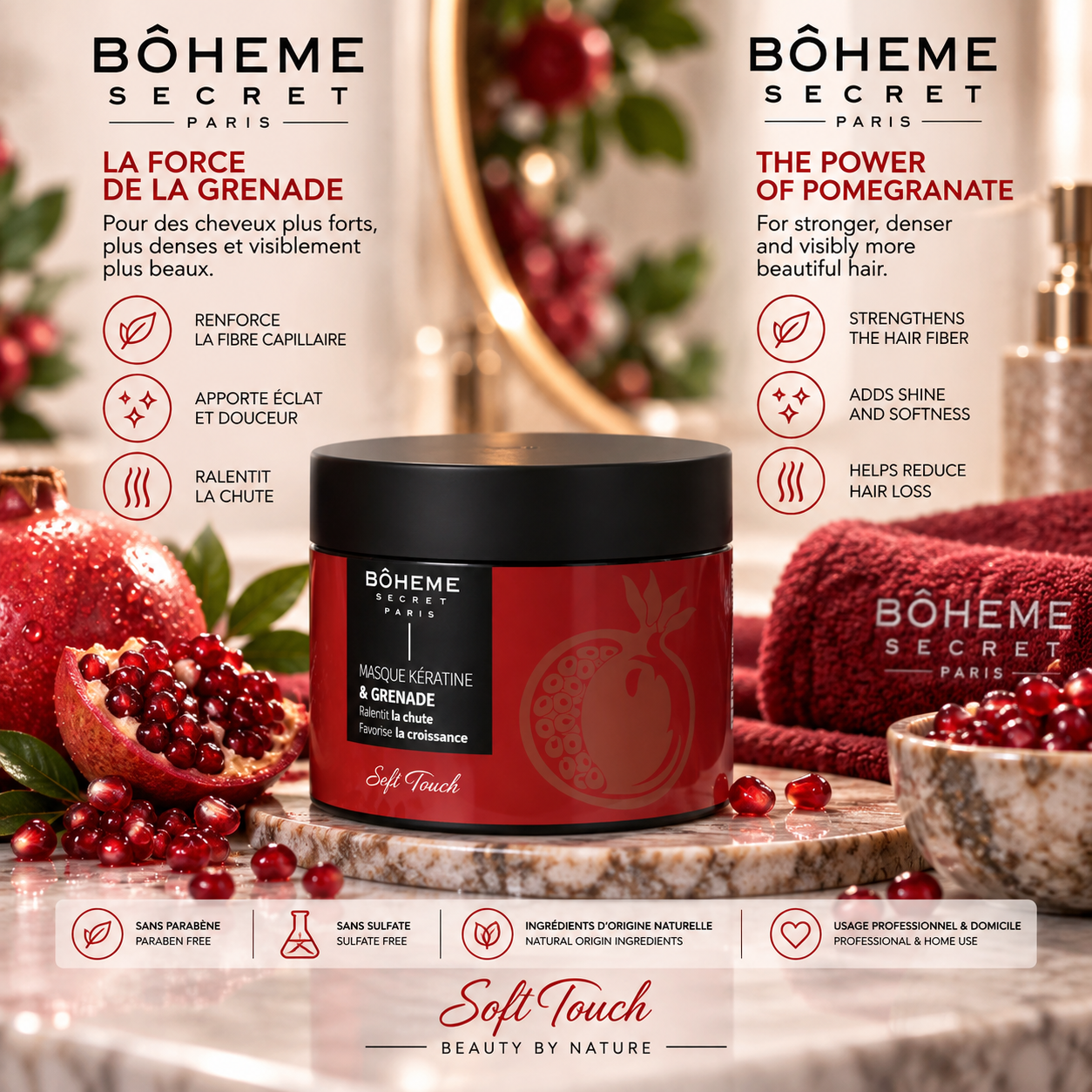 Masque Kératine Grenade – Bohême Secret